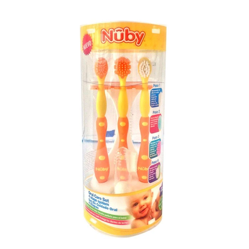 set nuby higiene bucal 5 piezas naranja