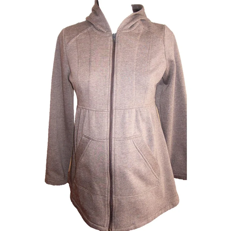 chaqueta en algodon perchado gris 12