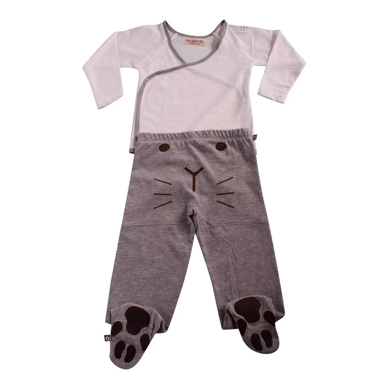 conjunto gatico gris 0 3 meses