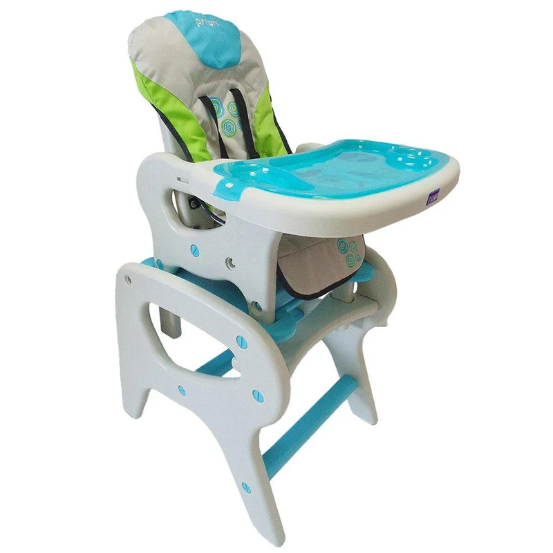 silla comedor y escritorio 2 en 1 azul