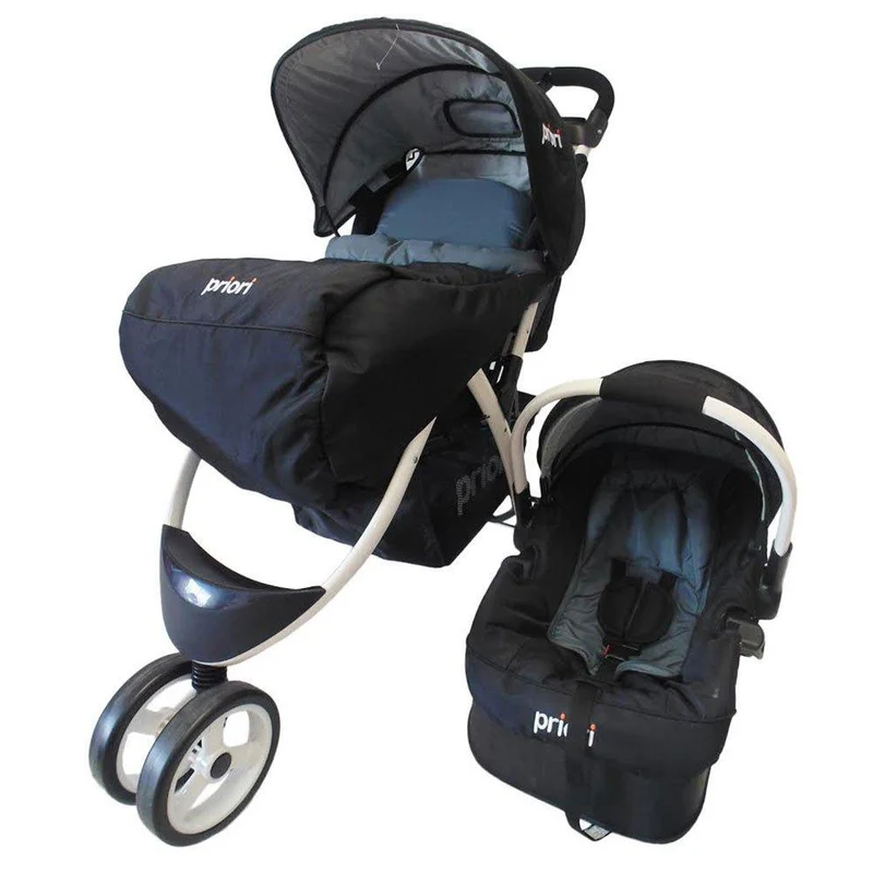coche travel con base y cubre pies rodano negro