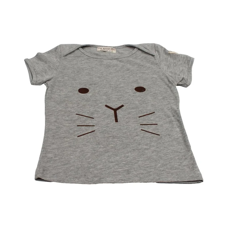 camiseta gatico gris