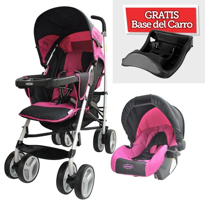 travel system cross ultraliviano pink. coche 4 en 1