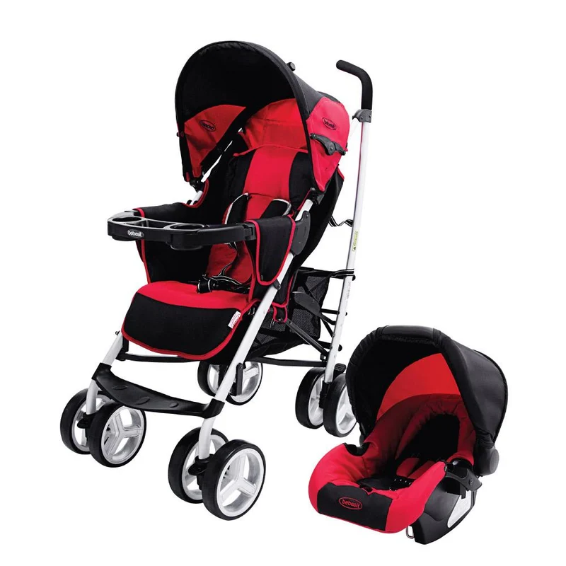 travel system cross ultraliviano rojo coche 4 en 1