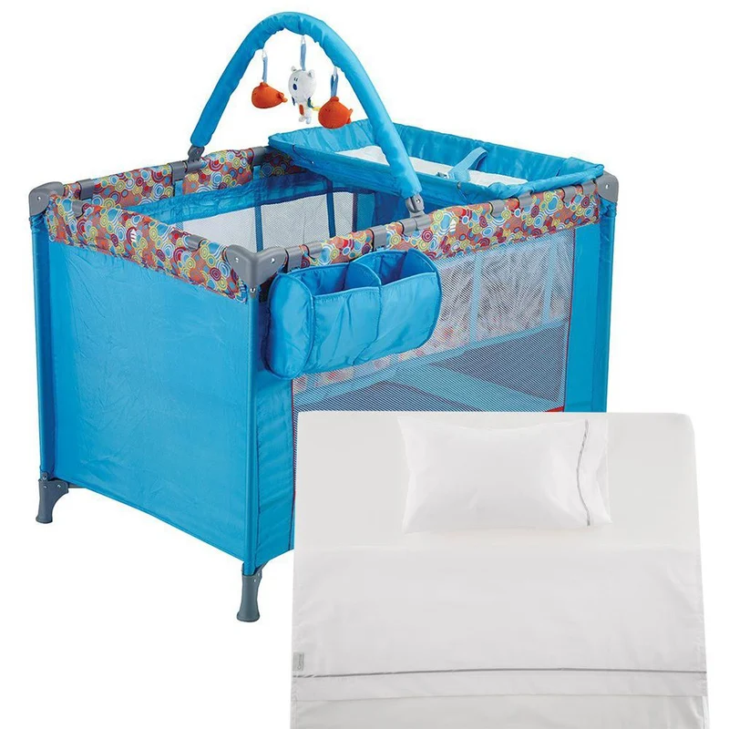combo corral magic blue juego de sabanas corral blanco