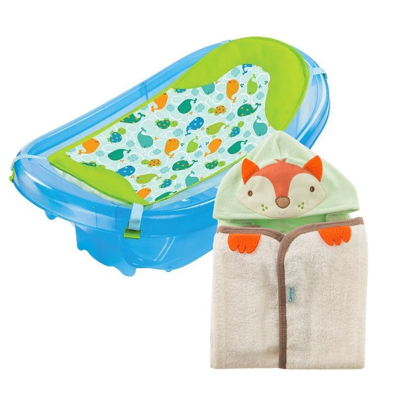 banera tres splash azul summer infant toalla zorrito