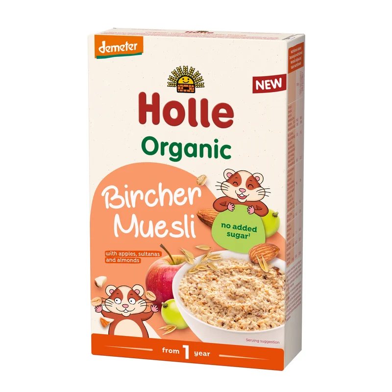 Bio Wholegrain Bircher Muesli Demeter a partir de 1 año Holle 200gr