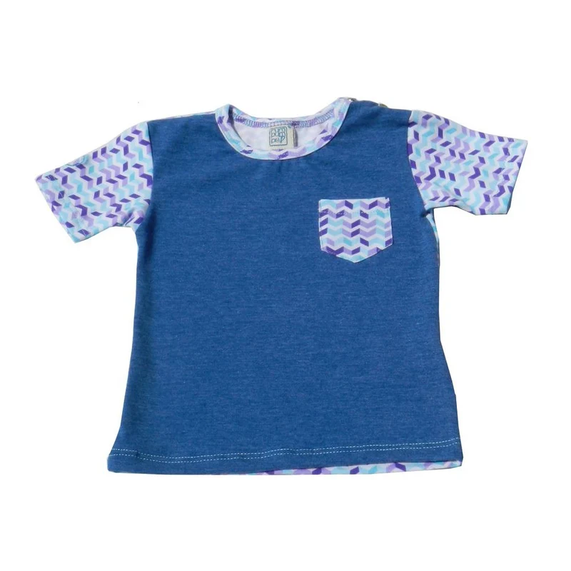 camiseta manga corta tribu azul