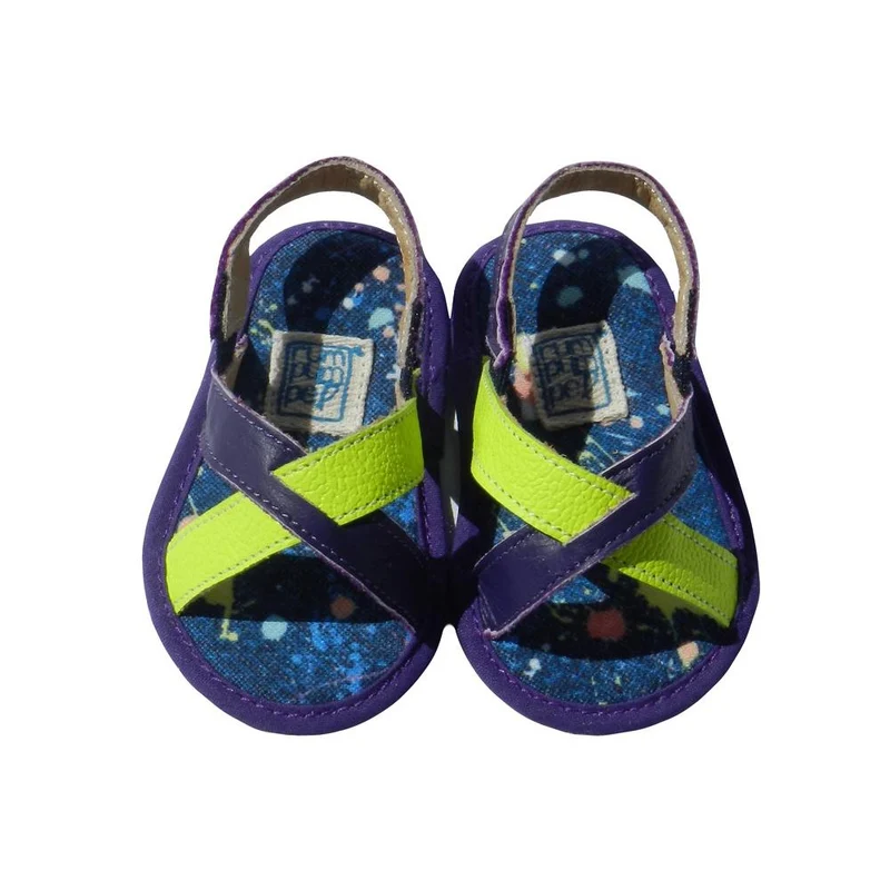 sandalia nino morado con verde neon 6 9 m