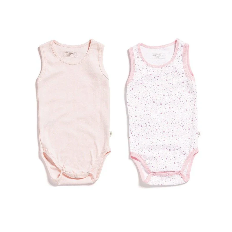 body sin mangas solecito duo rosado.talla 6 9m