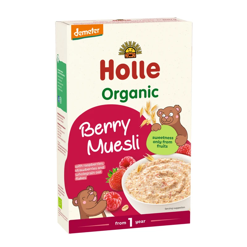 Bio Wholegrain Berry Muesli Demeter a partir de 1 año Holle 200g