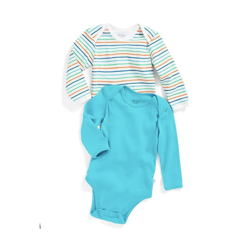 boby manga larga bombom duo azul turquesa. talla 0 3m