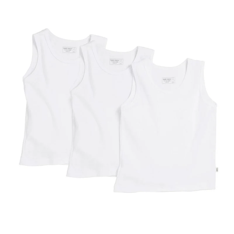 camiseta sin mangas sol set x 3 blanco. talla 9 12m