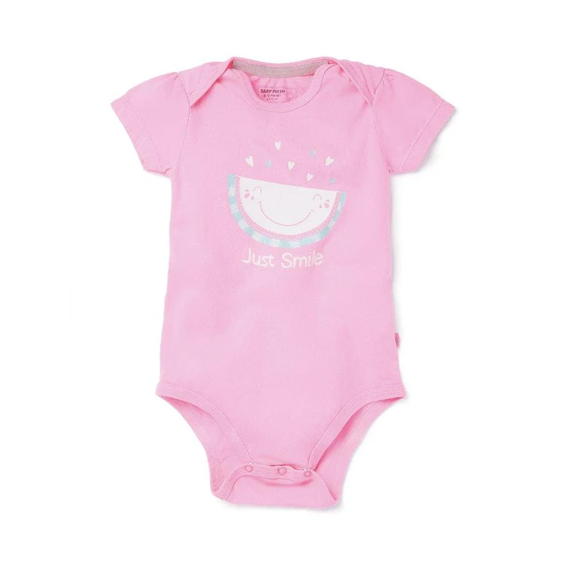 body manga corta muly rosado neon. talla 12 18m