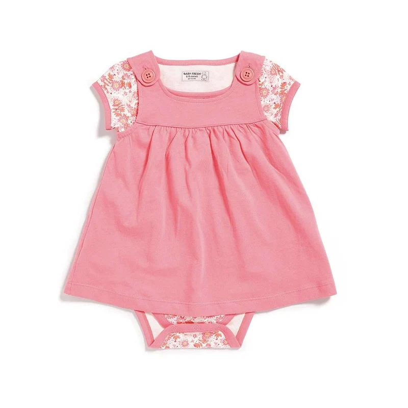 conjunto vestido con interior belindi rosado. talla 3