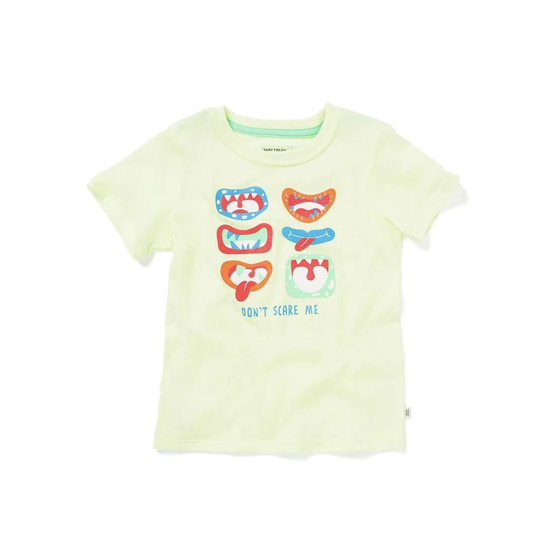 camiseta manga corta octary amarillo neon. talla 5