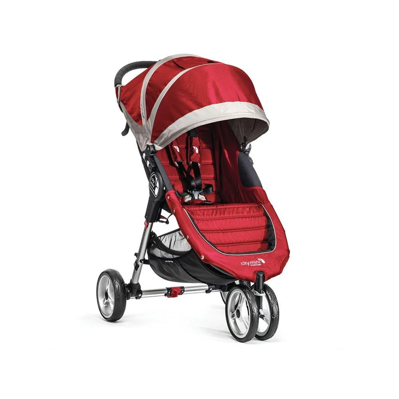 baby jogger city mini crimson and gray