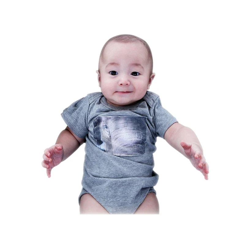 body gris animals elefante 3 6 meses
