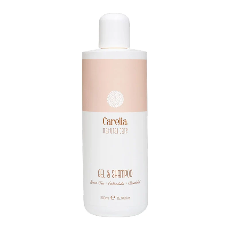 Gel & Champú de Té Verde, Caléndula y Bisabolol seguros durante el embarazo Carelia 500 ml