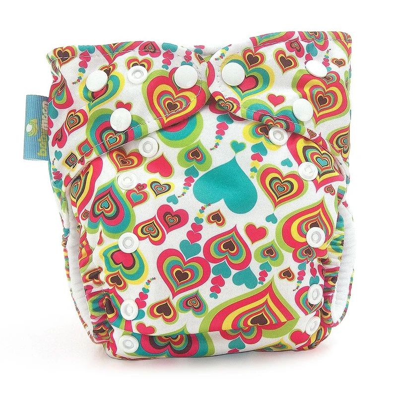 panales reutilizables estampado corazones aqua