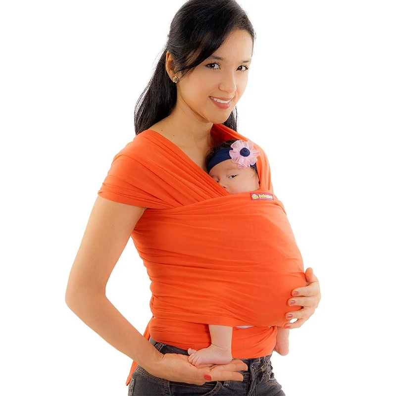 portabebe fular elastico naranja