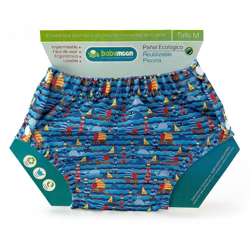 panales piscina reutilizables estampado barcos y ballenas