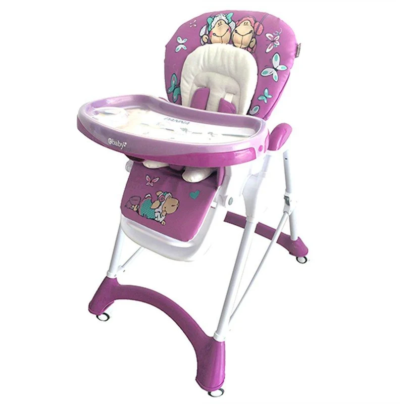 silla de comer de lujo morada