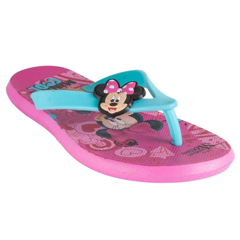 sandalia tres puntadas disney minnie talla 30 rosada con tira azul