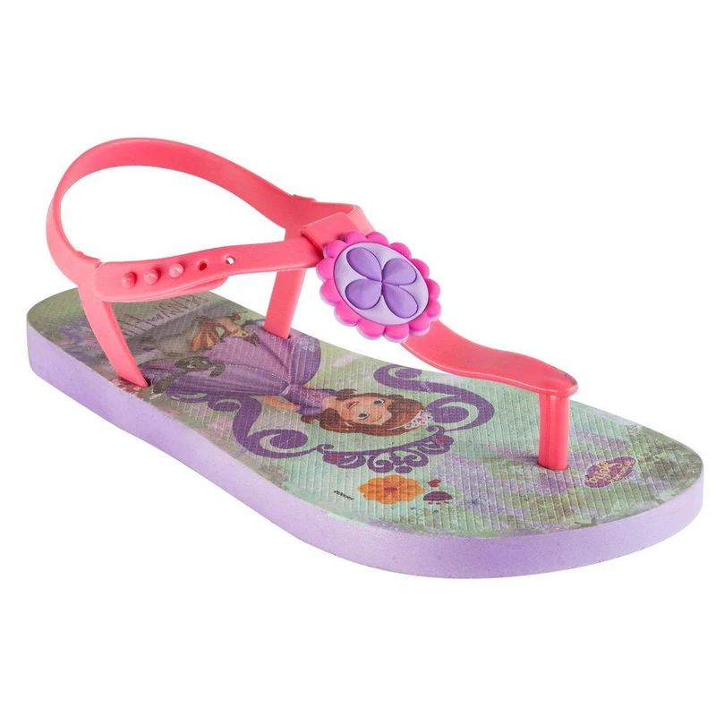 sandalia travilla disney sofia talla 30 lila con tira rosada