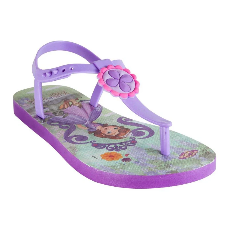 sandalia travilla disney sofia talla 35 lila con tira morada