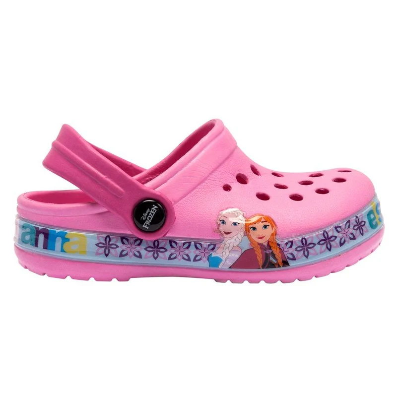 zapato sueco disney frozen talla 35 rosado con tira fucsia