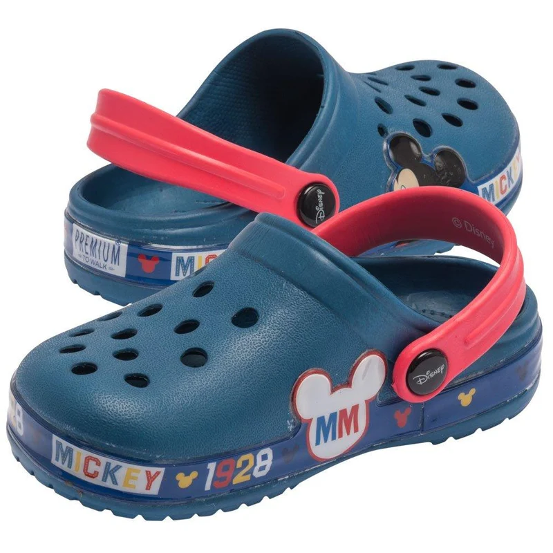 zapato sueco disney mickey talla 35 azul con tira roja