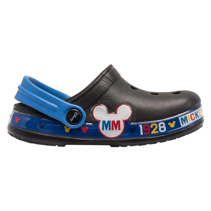 zapato sueco disney mickey talla 35 negro con tira azul