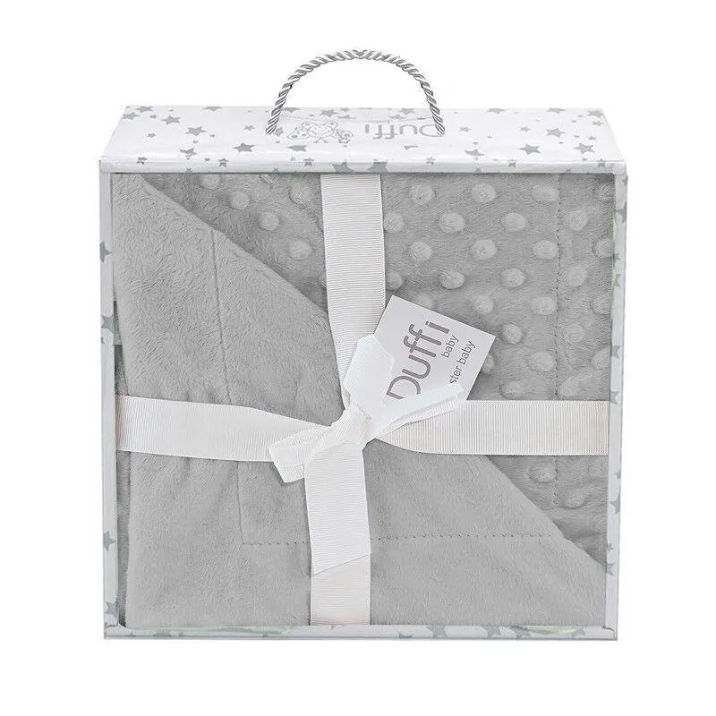 Manta Bebé DUFFI BABY Luxe doble cara 80x110 cm 100% Poliester plata
