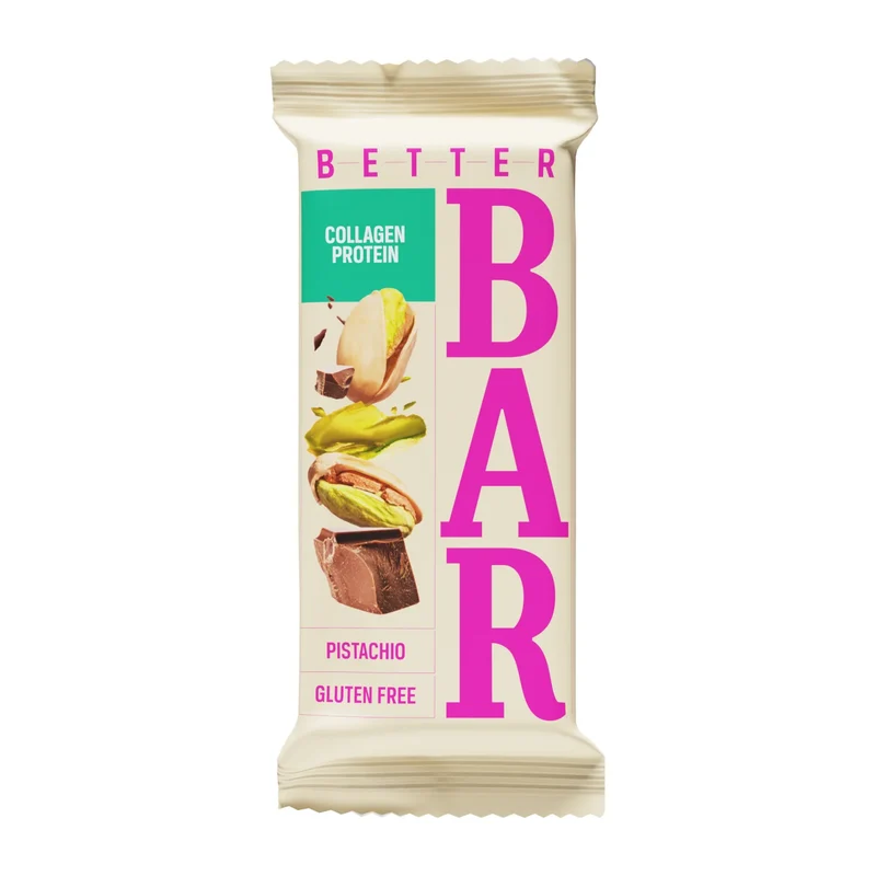 Barrita de Chocolate y Pistacho con Proteína de Colágeno