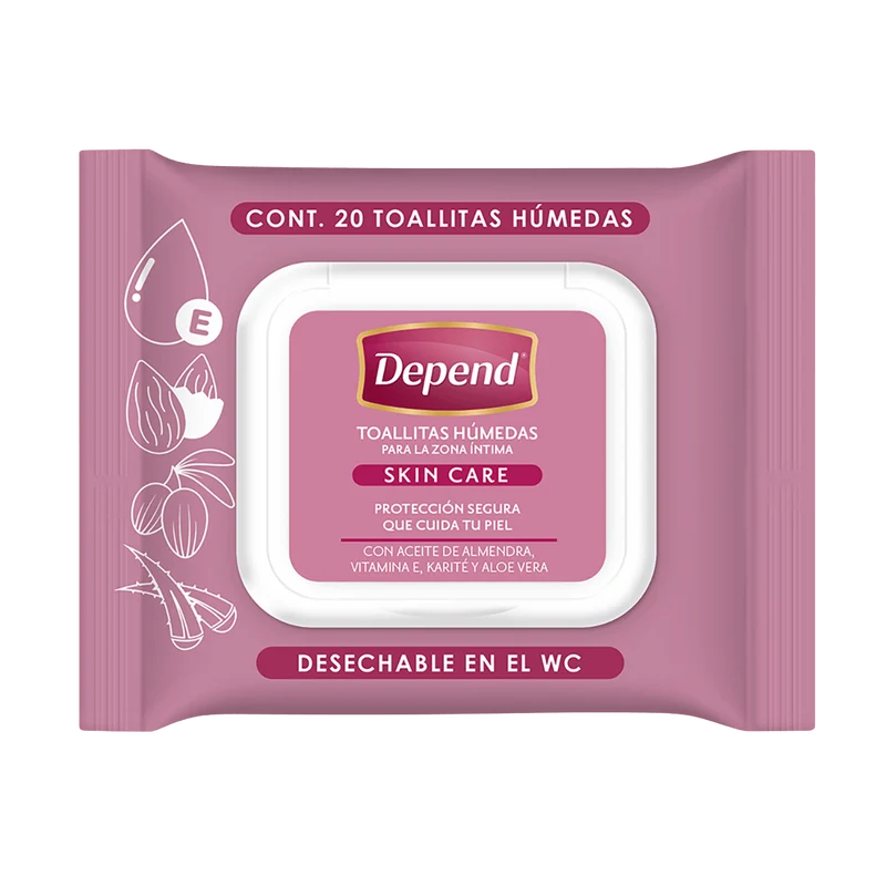 Depend® Toallitas Húmedas Skin Care