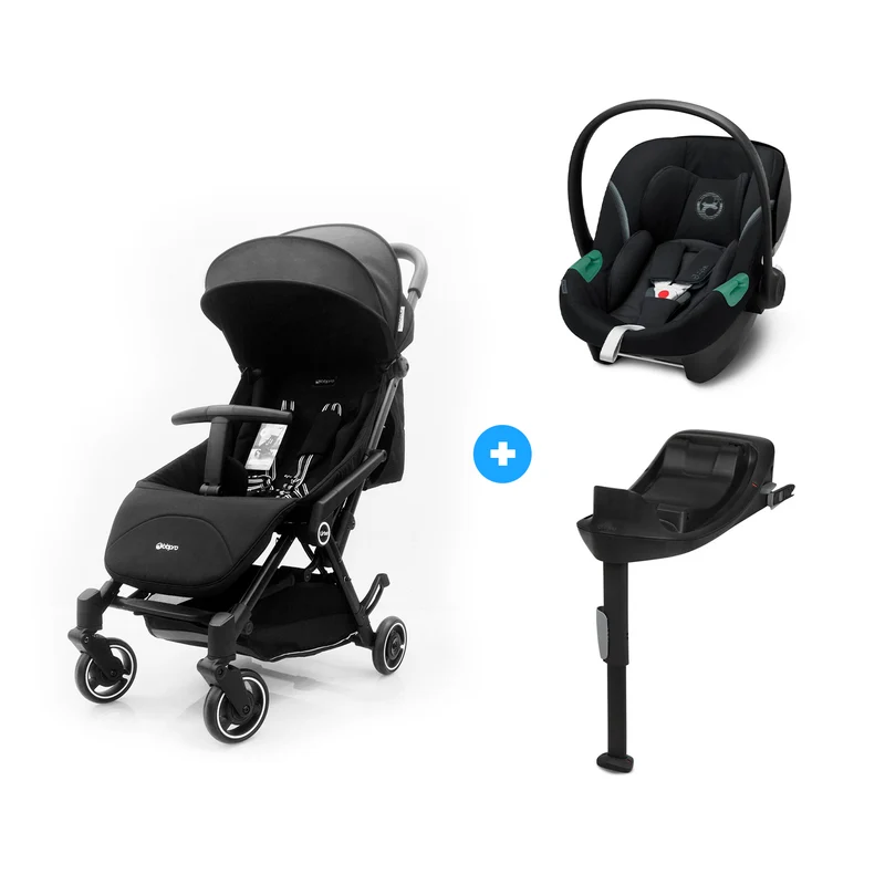 Travel System Urban Negro + Adaptadores + Aton S2 con Base