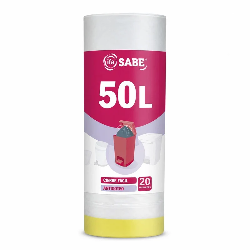 Bolsas basura autocierre 50l Ifa sabe 20u