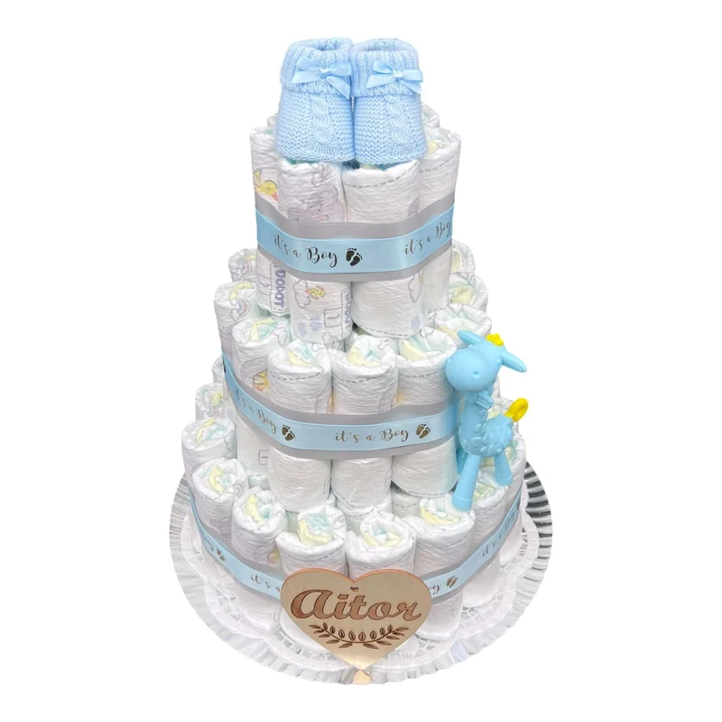 Tarta de Pañales Baby Shower y Nacimientos