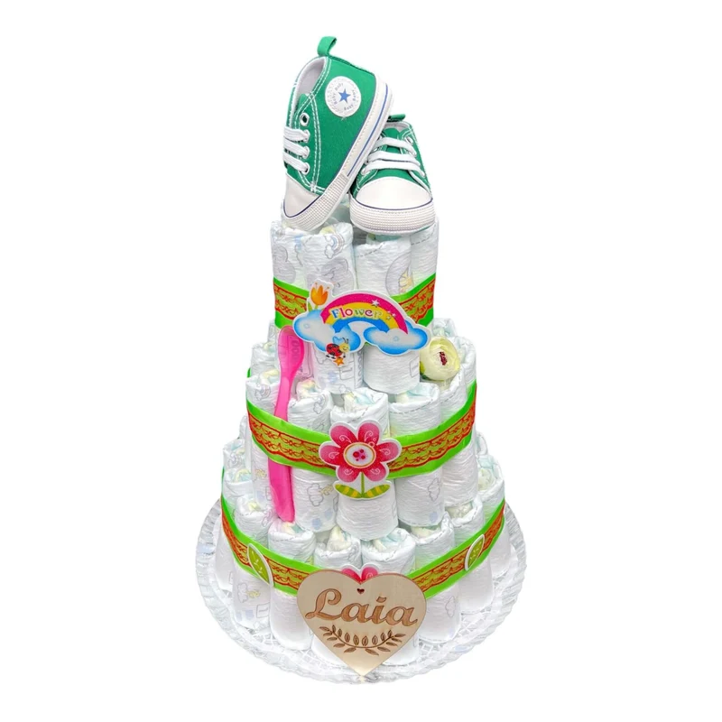 Tarta de pañales Bienvenida primavera