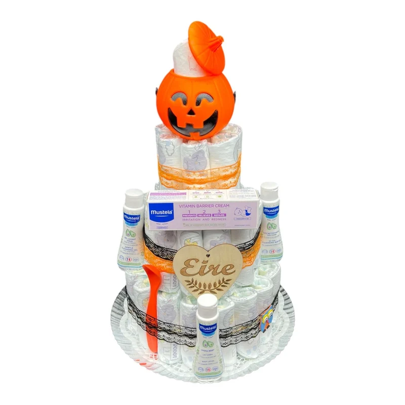 Tarta de pañales Halloween