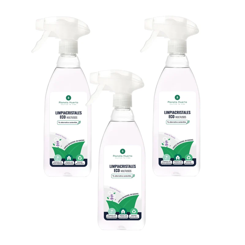 Pack 3xLimpiacristales Y Multiusos Eco Planeta Huerto 750ml