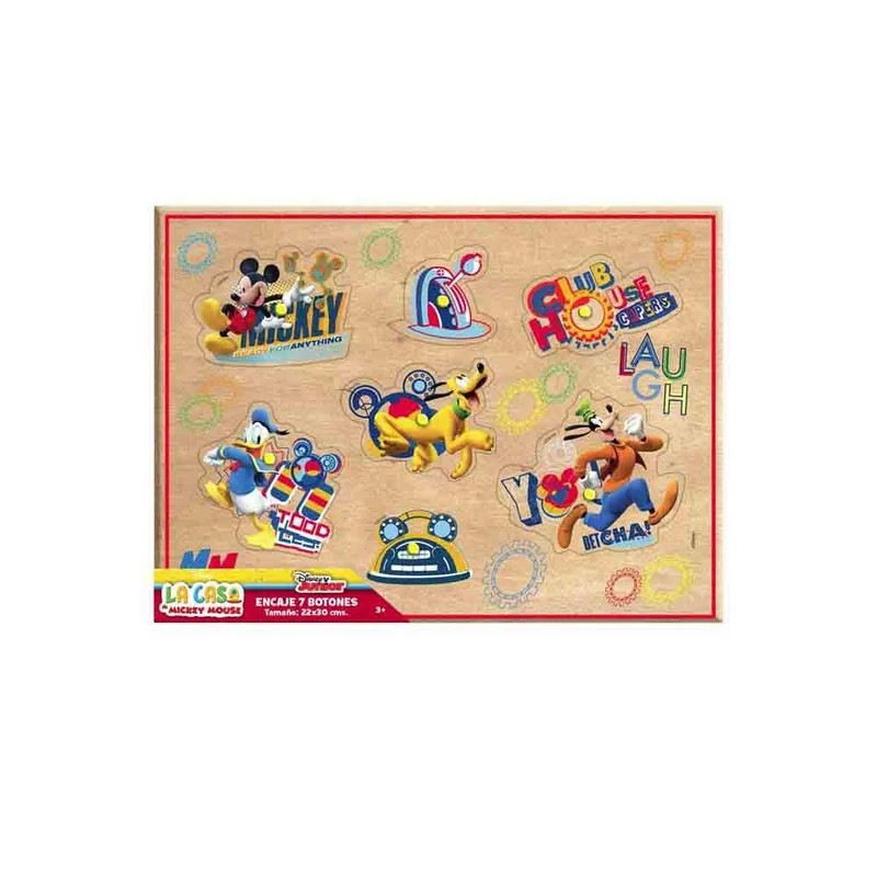 encaje 7 botones grande mickey modelo 1