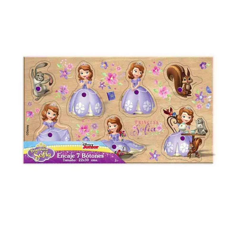 encaje 7 botones princesa sofia