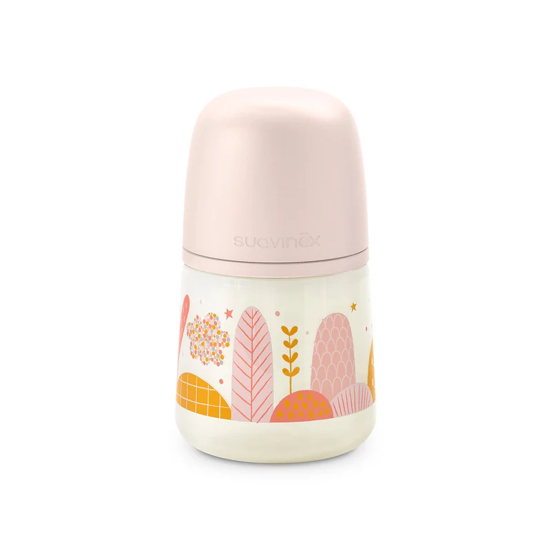 Mamadera Rosa Dreams de 150ml con Tetina Fisiológica Sx Pro de Silicona Flujo Lento +0 meses