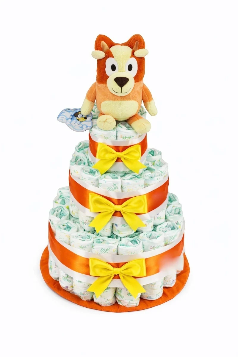 Tarta de pañales Bluey Bingo