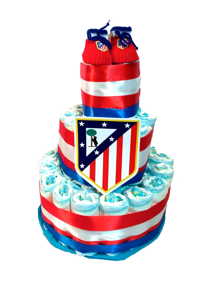 Tarta de pañales Atlético de Madrid