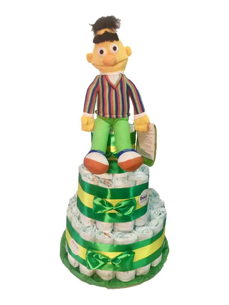 Tarta de pañales Barrio Sésamo Blas