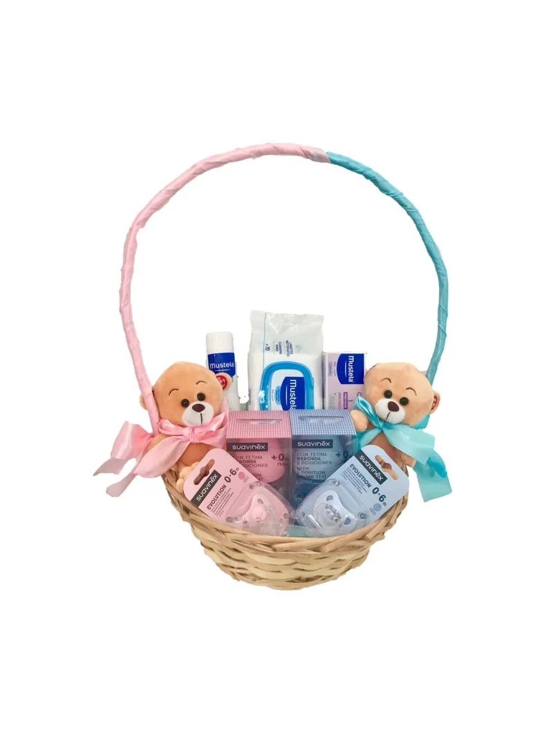 Canastilla Bebé regalo Mustela para Gemelos