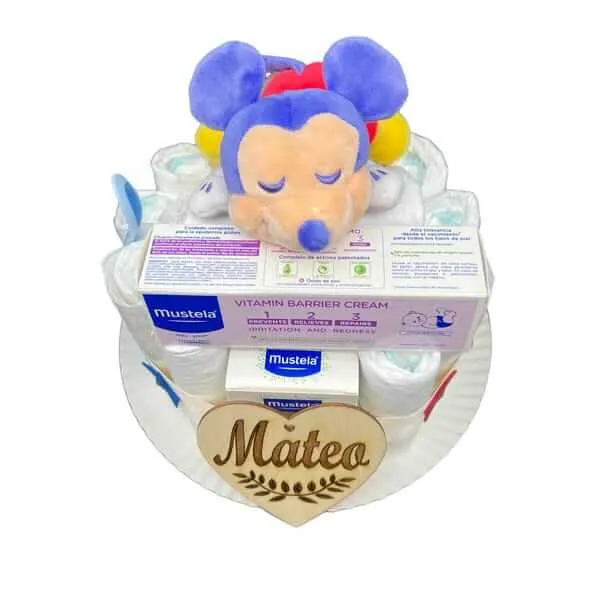 Tarta de pañales Mustela Mickey mouse